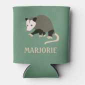 Rafraîchisseur Pour Canette Illustration Possum mignon Vert clair Personnalisé (Devant)