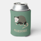 Rafraîchisseur Pour Canette Illustration Possum mignon Vert clair Personnalisé (Can Dos)