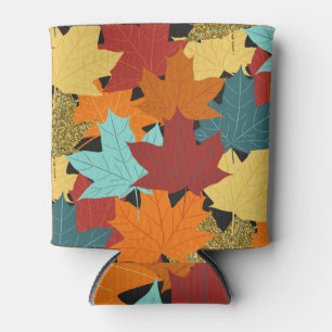 Rafraîchisseur Pour Canette Illustration Vintage Feuille de l'érable d'automne