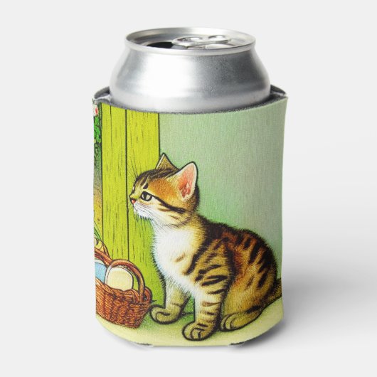Rafraîchisseur Pour Canette Illustration vintage Tabby Cat (Can devant)