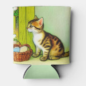 Rafraîchisseur Pour Canette Illustration vintage Tabby Cat (Devant)