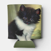 Rafraîchisseur Pour Canette Illustration vintage Tuxedo Kitten (Dos)