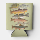 Rafraîchisseur Pour Canette Illustrations de poissons d'eau douce pour les sor (Devant)