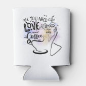 Rafraîchisseur Pour Canette Illustrations esthétiques, Café de fille (Dos)