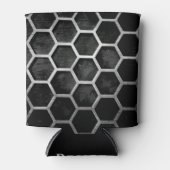 Rafraîchisseur Pour Canette Image en métal noir et argent Ajouter un nom perso (Devant)