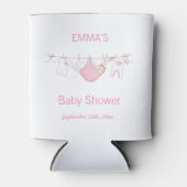 Rafraîchisseur Pour Canette Image mignonne Lave Baby shower rose Fille (Devant)