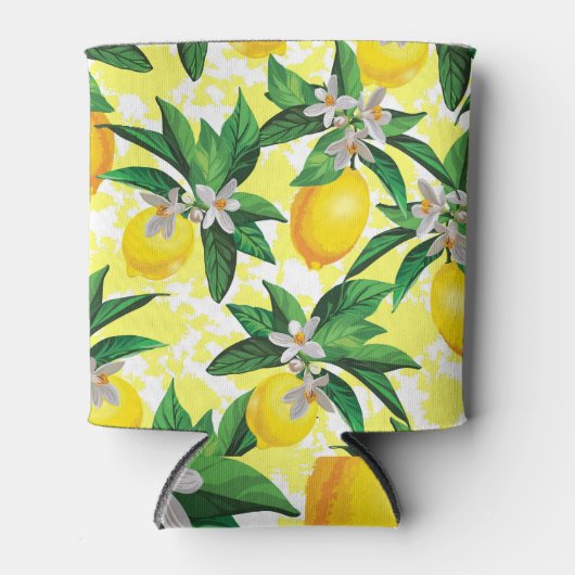 Rafraîchisseur Pour Canette Imaginaire citron : Motif Floral Créatif (Devant)
