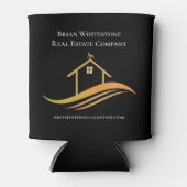 Rafraîchisseur Pour Canette Immobilier Chic Black Gold House Custom Realtor (Devant)