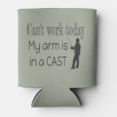 Rafraîchisseur Pour Canette Impossible de travailler Humour de pêche (Devant)