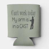 Rafraîchisseur Pour Canette Impossible de travailler Humour de pêche (Dos)