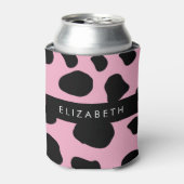 Rafraîchisseur Pour Canette Impression De Vache, Spots De Vache, Vache Rose, V (Can devant)