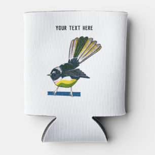 Rafraîchisseur Pour Canette Impression d'oiseau NZ retro fantastique