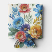 Rafraîchisseur Pour Canette Impression florale d'aquarelle de printemps (Devant)