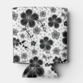 Rafraîchisseur Pour Canette Impression florale noir et blanc (Dos)
