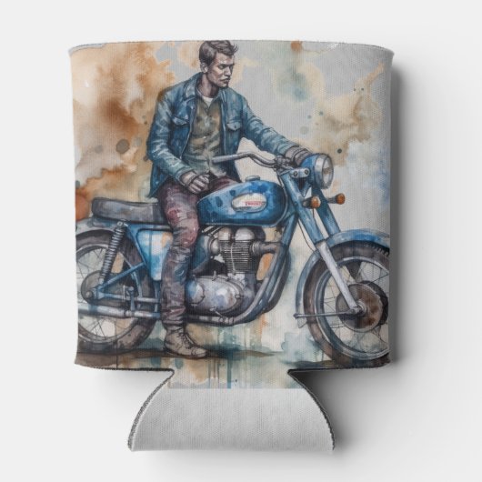 Rafraîchisseur Pour Canette Impression graphique classique Retro Biker Motif (Dos)