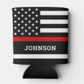 Rafraîchisseur Pour Canette Incendie Academy Graduation mince ligne rouge peut (Dos)