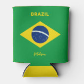 Rafraîchisseur Pour Canette Indicateur Brésil de nom personnalisé (Devant)