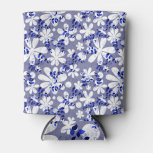 Rafraîchisseur Pour Canette Indigo traditionnel : plantes bleus sans soudure.