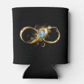 Rafraîchisseur Pour Canette Infinité avec plume de paon doré (Dos)