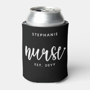 Rafraîchisseur Pour Canette Infirmière sur mesure Typographie Est Infirmière d