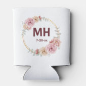 Rafraîchisseur Pour Canette Initiales mariage encadrées Mariage personnalisé D (Dos)