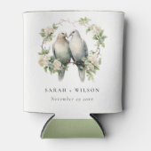 Rafraîchisseur Pour Canette Inséparables romantiques mignons Mariage de couron (Devant)