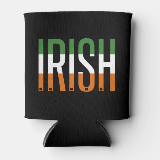 Rafraîchisseur Pour Canette Irish St Patrick's Day Irlande Drapeau Shamrock Lu (Devant)