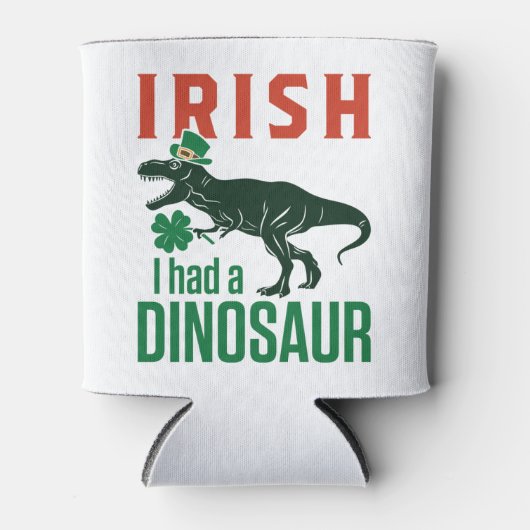 Rafraîchisseur Pour Canette Irlandais J'ai eu un Jour de la Saint Patrick dino (Devant)