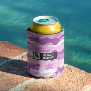 Rafraîchisseur Pour Canette Isolant de boisson à motif camouflage violet