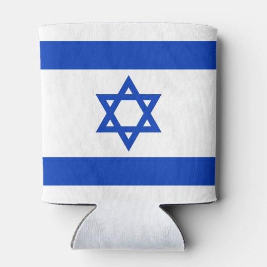 Rafraîchisseur Pour Canette Israël drapeau bleu blanc motif moderne patriotiqu (Dos)