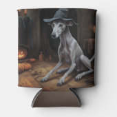 Rafraîchisseur Pour Canette Italien Greyhound Citrouille Halloween effrayant (Devant)