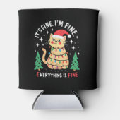 Rafraîchisseur Pour Canette It's Fine I'm Fine Everything Is Fine Xmas Cat Chr (Devant)