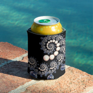 Rafraîchisseur Pour Canette Ivoire et bleu Pearl Spiral Can Cooler