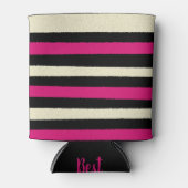 Rafraîchisseur Pour Canette Ivoire et roses chaudes Cool Motif simple (Devant)