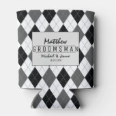 Rafraîchisseur Pour Canette Jacquard Harlequin Mariage de Groomsman personnali (Dos)