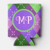 Rafraîchisseur Pour Canette Jacquard Lilac violet et vert Personnalisé (Devant)