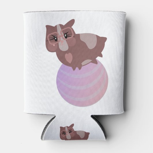 Rafraîchisseur Pour Canette Jacy Kawaii Guinea Pig on the Exercice Ball (Devant)