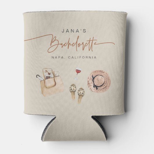 Rafraîchisseur Pour Canette JADE Bohemian Napa Vin Pays Bachelorette (Devant)