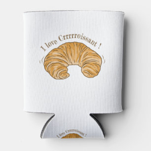 RAFRAÎCHISSEUR POUR CANETTE J'ADORE LA NOURRITURE CROISSANT, CROISSANT BISCUIT