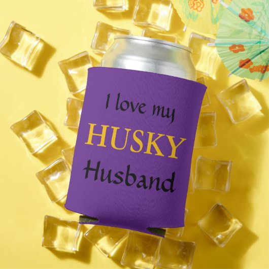 Rafraîchisseur Pour Canette J'adore mon mari Husky (Été in situ)