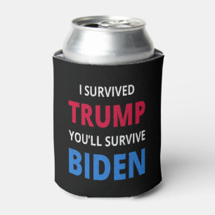 Rafraîchisseur Pour Canette J'ai survécu à Trump, tu survivras à Biden I