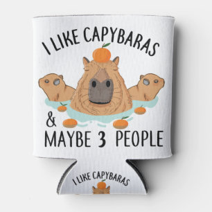 Rafraîchisseur Pour Canette J'aime Capybaras et peut-être 3 personnes Funny Ba