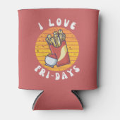 Rafraîchisseur Pour Canette J'Aime Fry-Days Funny Fries Français (Devant)