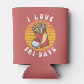 Rafraîchisseur Pour Canette J'Aime Fry-Days Funny Fries Français (Dos)