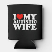 Rafraîchisseur Pour Canette J'Aime Ma Femme Autiste J'Aime Ma Femme Autiste (Dos)