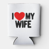 Rafraîchisseur Pour Canette J'Aime Ma Femme Mari De Coeur Rouge J'Aime Ma Femm (Devant)