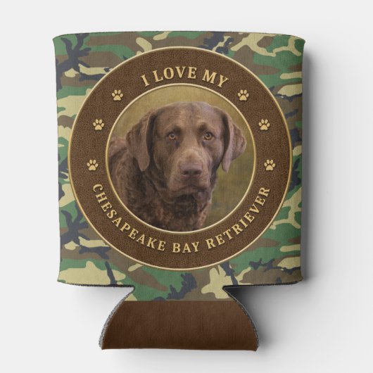 Rafraîchisseur Pour Canette J'Aime Mon Chesapeake Bay Retriever Can Cooler (Dos)