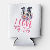 Rafraîchisseur Pour Canette J'aime mon chien (Devant)