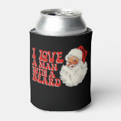 Rafraîchisseur Pour Canette J'Aime Un Homme Avec Une Barbe Père Noël Noël (Can devant)