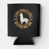 Rafraîchisseur Pour Canette J'Aime Vraiment Alpacas Aimer Alpaca (Devant)